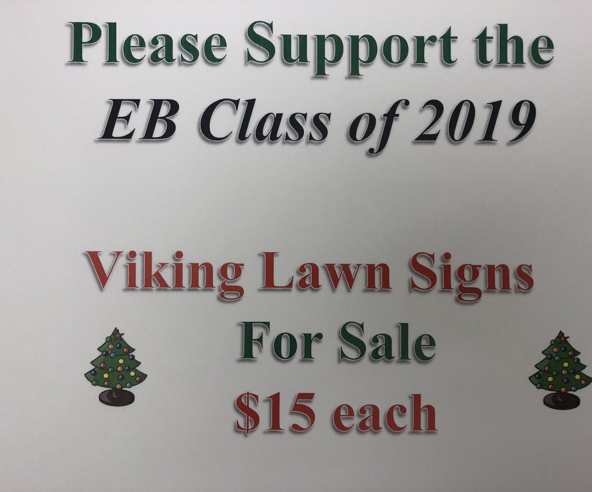 EBHS_2019's tweet image. We are selling lawn signs at Christmas on the Common this year for $15 each. Design of the signs is below! We will be located in the gym🎄🎅🏻📯🦃