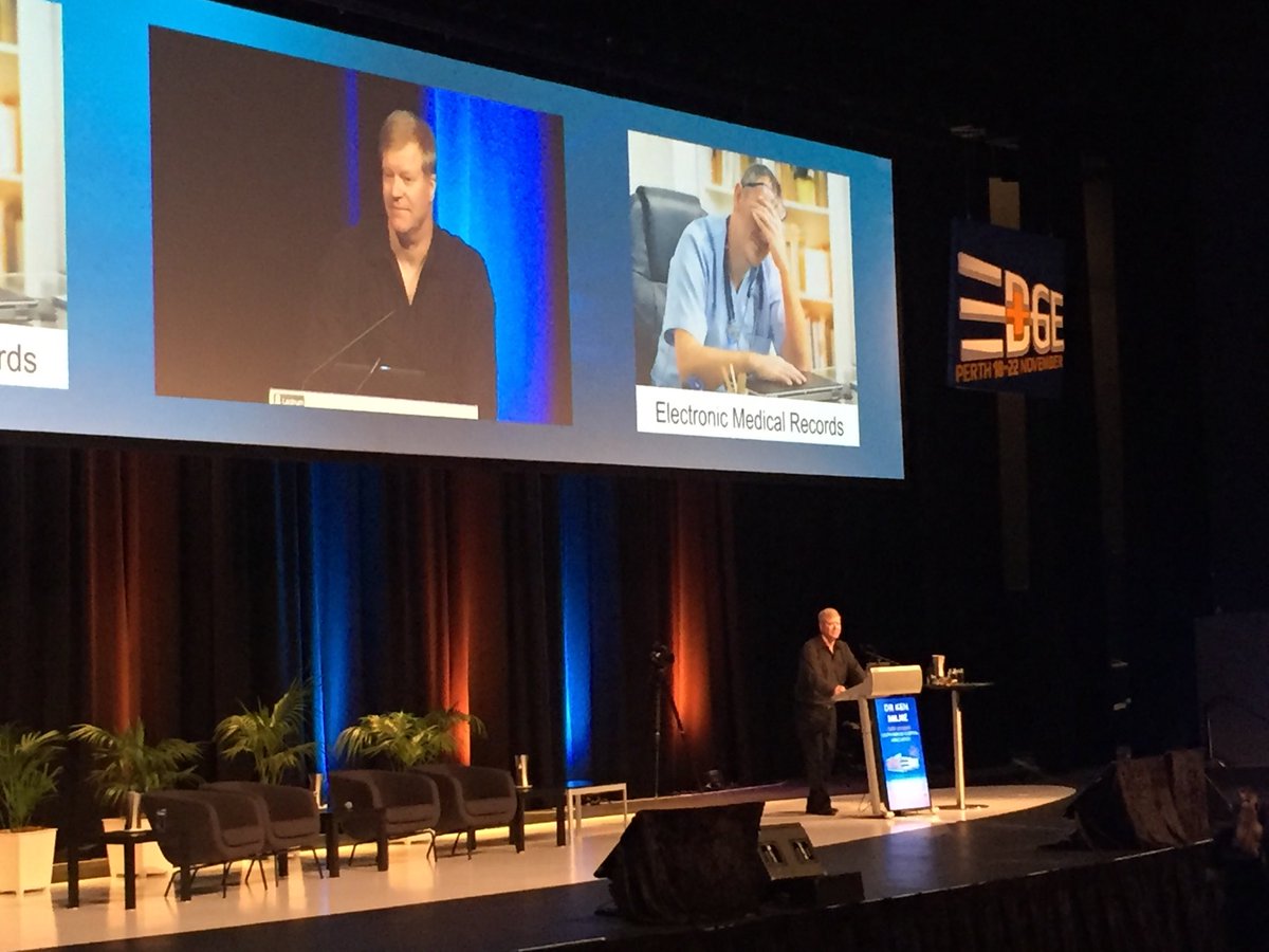 emergencyzenmd's tweet photo. ⁦@TheSGEM⁩ #ACEM18 
eMR + ED = increased burnout https://t.co/GXHnNxOPF8