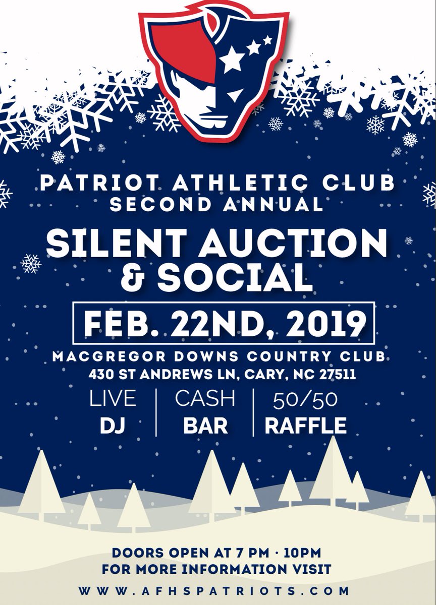 AFHS_PAC's tweet photo. February 22 - Mark your calendar and SAVE THE DATE! You do not want to miss this.  Tickets go on sale December 1st. #patfam #jointhepac #paaaaaarty https://t.co/XUP57oMLAs