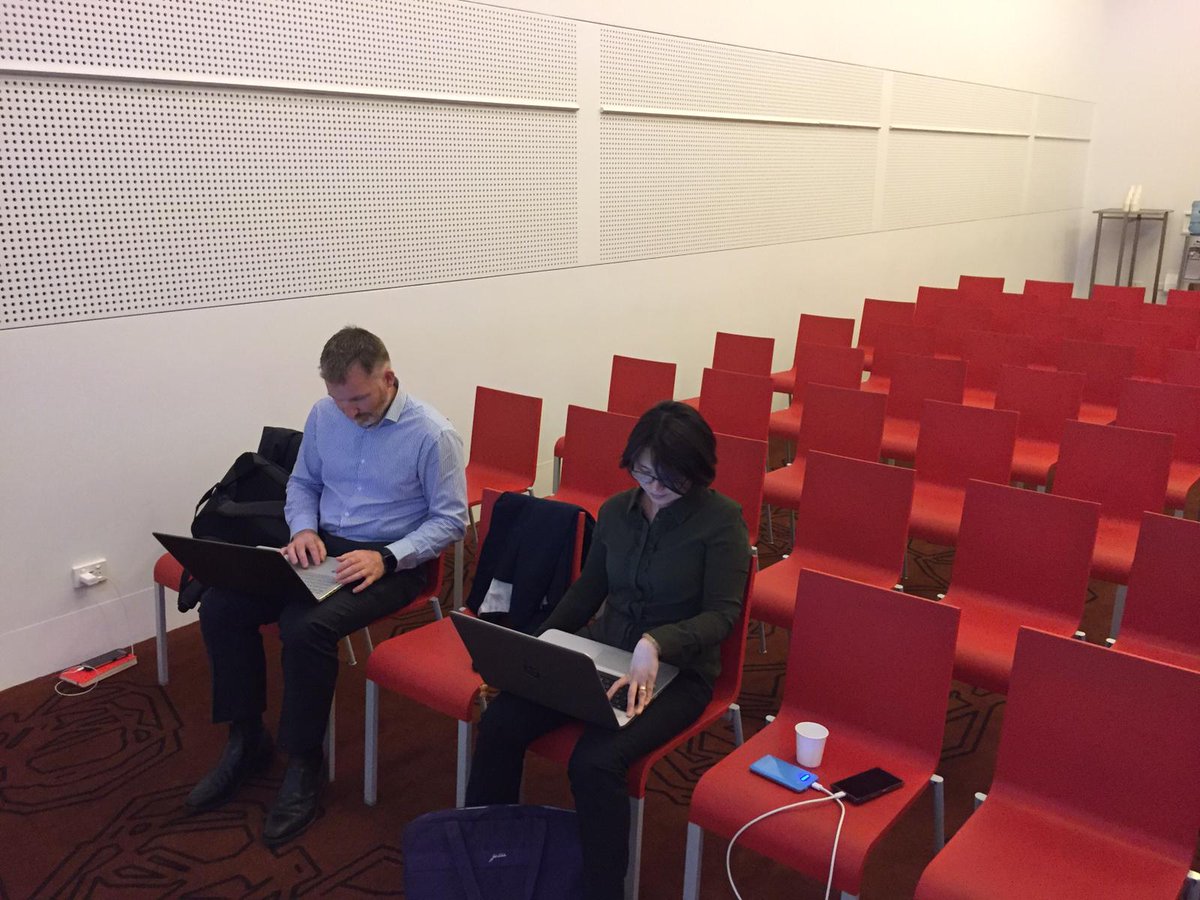 AAMGroup's tweet photo. Anticipation is building as we undergo our final preparations for our #Geocortex Seminar in the #MCEC today. @CamBarnard @owenparfrey @paulgryanau and Vicky Wang are getting presentations ready. #AAMLive! https://t.co/6UX8f9EWvN