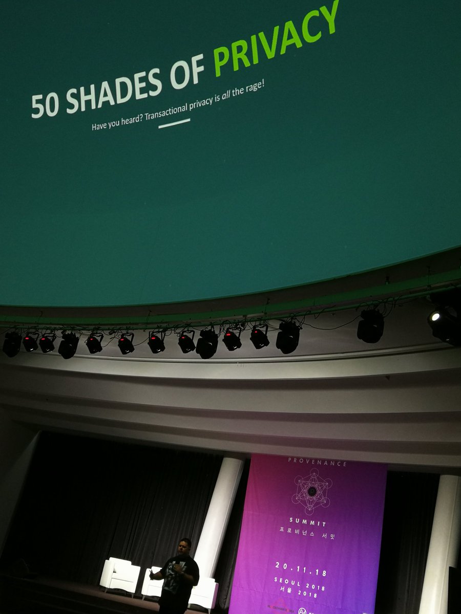 provenancevents's tweet photo. 50 Shades of Privacy with @fluffypony presenting at #Provenance18 https://t.co/Fa7qjC2CKF