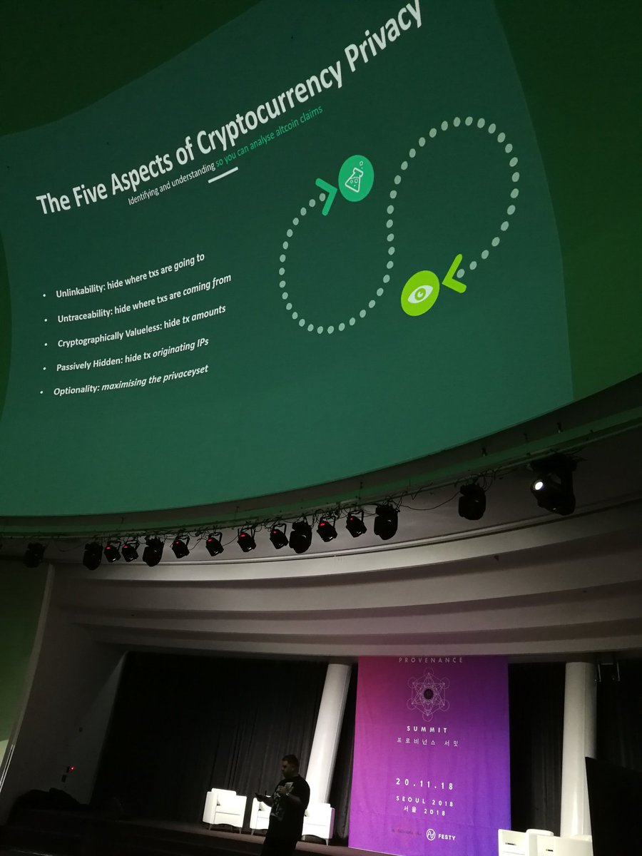 provenancevents's tweet photo. The 5 Pillars of Crypto Privacy @fluffypony #Provenance18 https://t.co/ypqw9OyIfx