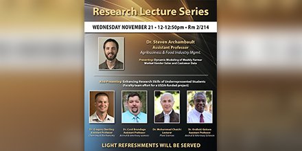 CPPAgri's tweet photo. We know it's a short week @calpolypomona, but if you are around Wednesday, come hear the latest installment of our #ResearchLectureSeries! Did we mention there's free food? https://t.co/FjGFsrlRXJ