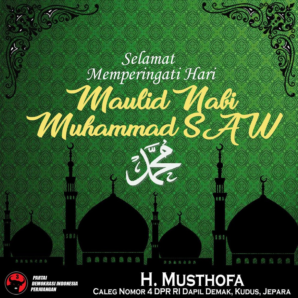 Selamat merayakan hari Maulid Nabi Muhammad SAW 12 Rabiul Awal 1440 H 2018. Semoga di hari Maulid Nabi ini kita selalu mendapat Syafaat Rasulullah dengan meneladani akhlak beliau
Amin