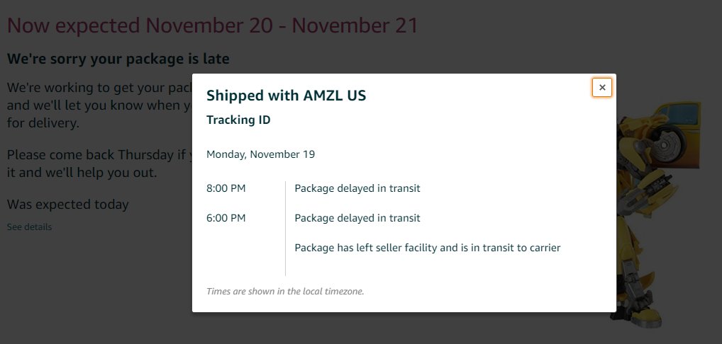 David Willis Total Landscaping On Twitter The Tracking Number Starts With Tba Which Googling Tells Me Does Not Stand For To Be Announced But Instead Indicates Amazon Will Be Delivering Themselves Instead