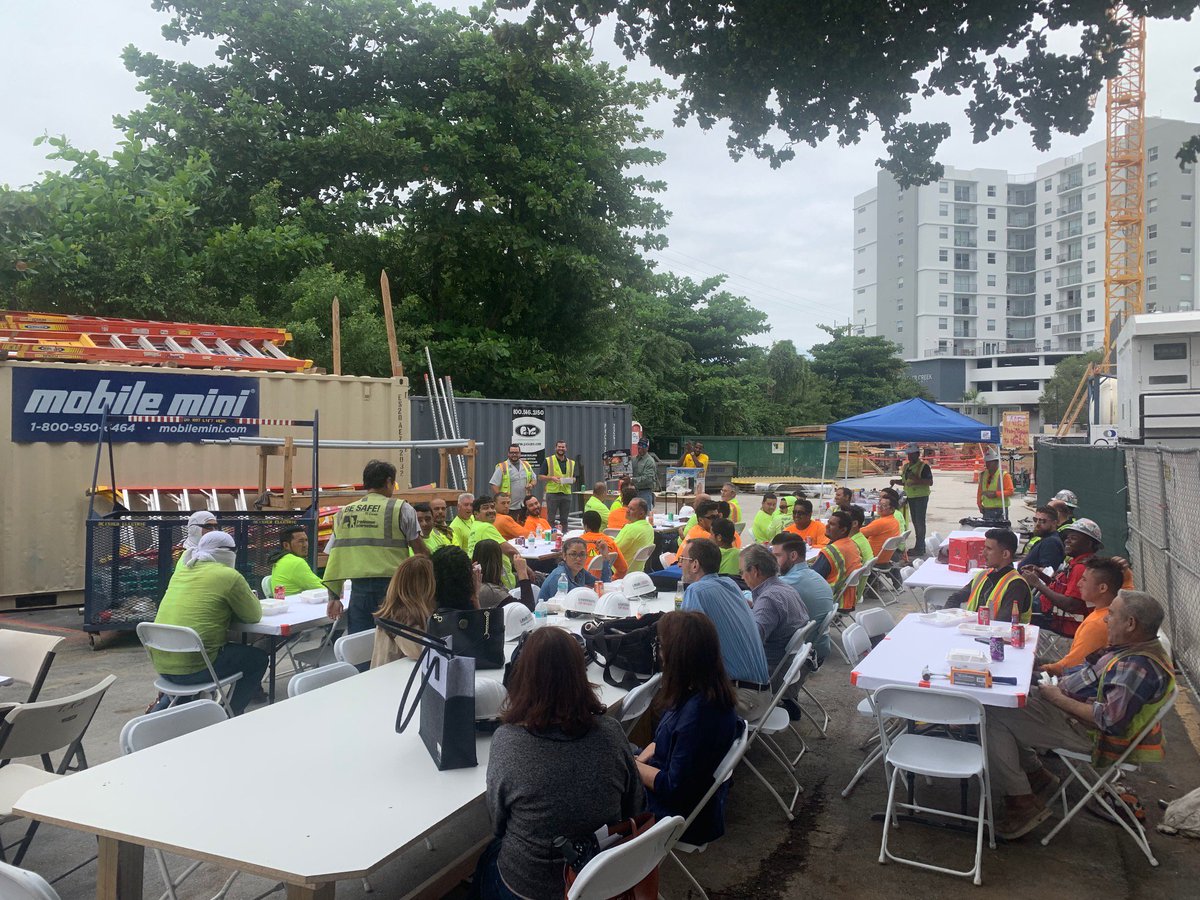 All of our team members including Linbeck Group, LLC, the University of Miami, and every trade involved with the project on site discussed and celebrated safety last Friday with a lunch and learn presentation. A giant thank you to everyone that participated! #SafetyFirst