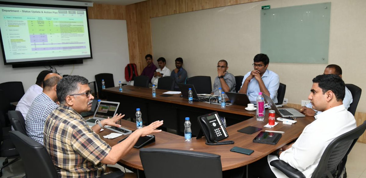 naralokesh's tweet image. Held a review on e-Pragati which enables ‘Visible Governance, Invisible Government’ by using technology for the benefit of common man. e-Pragati includes Certificate-less Governance, Licensing Management System, Datalytics, Policy Making, e-Pragati Cloud among others.