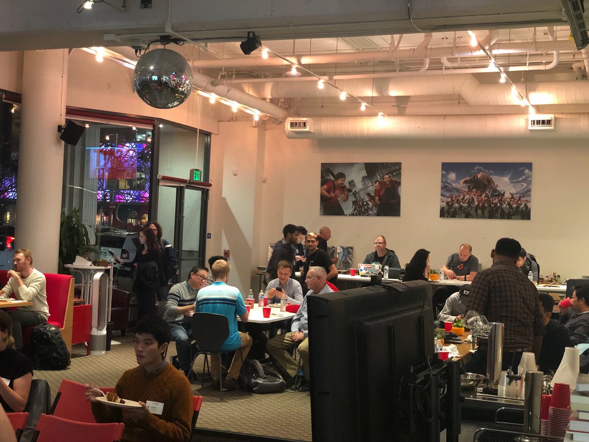 drnugent's tweet image. Kicking off tonight’s @sfjavascript meetup at @PubNub. Thanks ⁦@IBMDeveloperSF⁩ for sponsoring yummy sliders