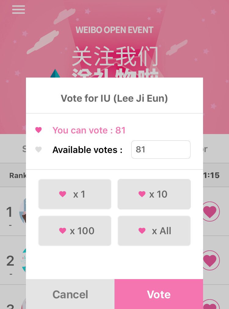 foreveruaena's tweet photo. My vote only for IU 😘🌹 #iu #leejieun #voteAAA #AAA2018 https://t.co/ocrdj5EaKz