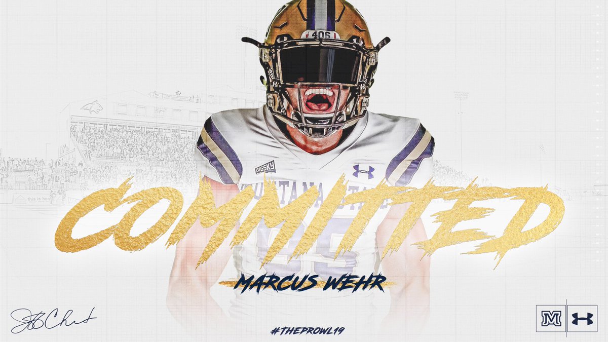 Marcus90Wehr's tweet photo. Excited to announce that I am committed to continue my football and academic career at Montana State. Thank you for all of the people who have helped me to this point in my life. @MSUBobcats @MSUBobcatsFB https://t.co/CSEbUYLeVP