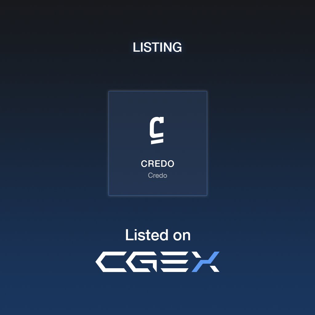 CGEX_Official's tweet photo. CGEX lists CREDO (CREDO)
https://t.co/OXaRhK88vR
#Bitcoin #CryptoExchange #CGEX https://t.co/CZcUsGUAtx