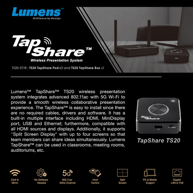 Say no to additional software! With TapShare, it's easy to share your content and bring people together.