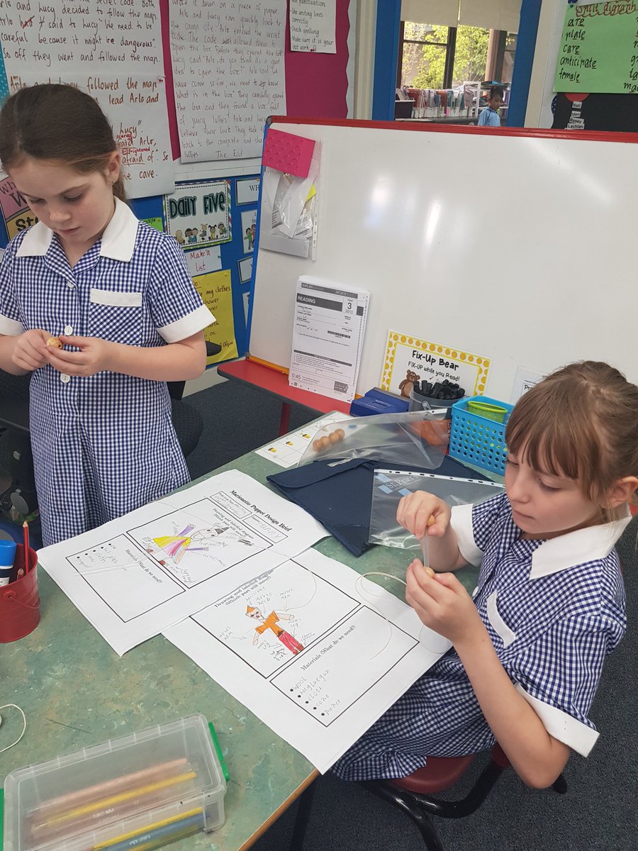 MrsKristyMussel's tweet photo. Using our design briefs to construct our marionette puppets @MsGraceFrazzica @stpeterssws 
#threading #snowwhite #teamwork #makinglegs https://t.co/t6B0IvwweI