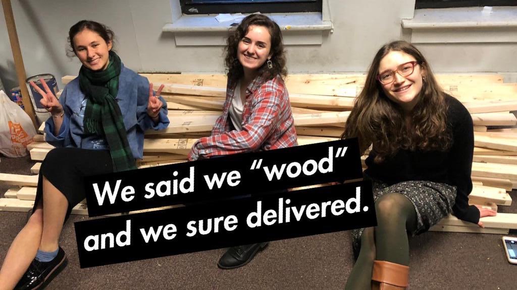 TweetSCDS's tweet image. SCDS members saving the day and transporting our set materials to the theater! #womanpower @YUNews