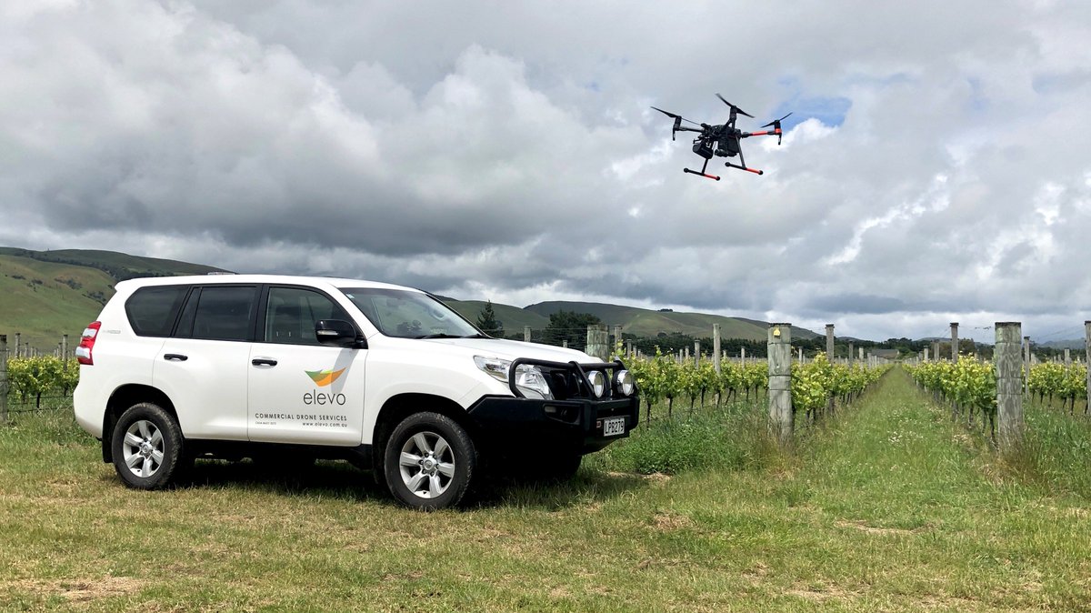 ElevoUAV's tweet photo. Our Landcruiser has made it to NZ, so today we cruised out to Martinborough to do some testing while we wait for our Kiwi drone licence to get finalised. https://t.co/pzbl4Gn1OU