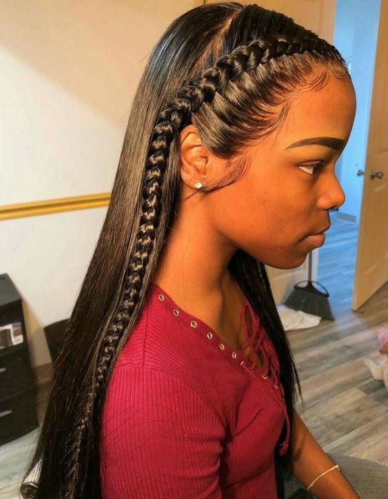 Braid the straight hair, make it looks better. 
.
.
via mike.dolago.com visit the bio link for more beautiful hair #beauty #beautyandhairdiaries  #affordablewigs #beautyinfluencer #healthy_hair_journey #voiceofhair #naturalhair #dolago #dolagohair