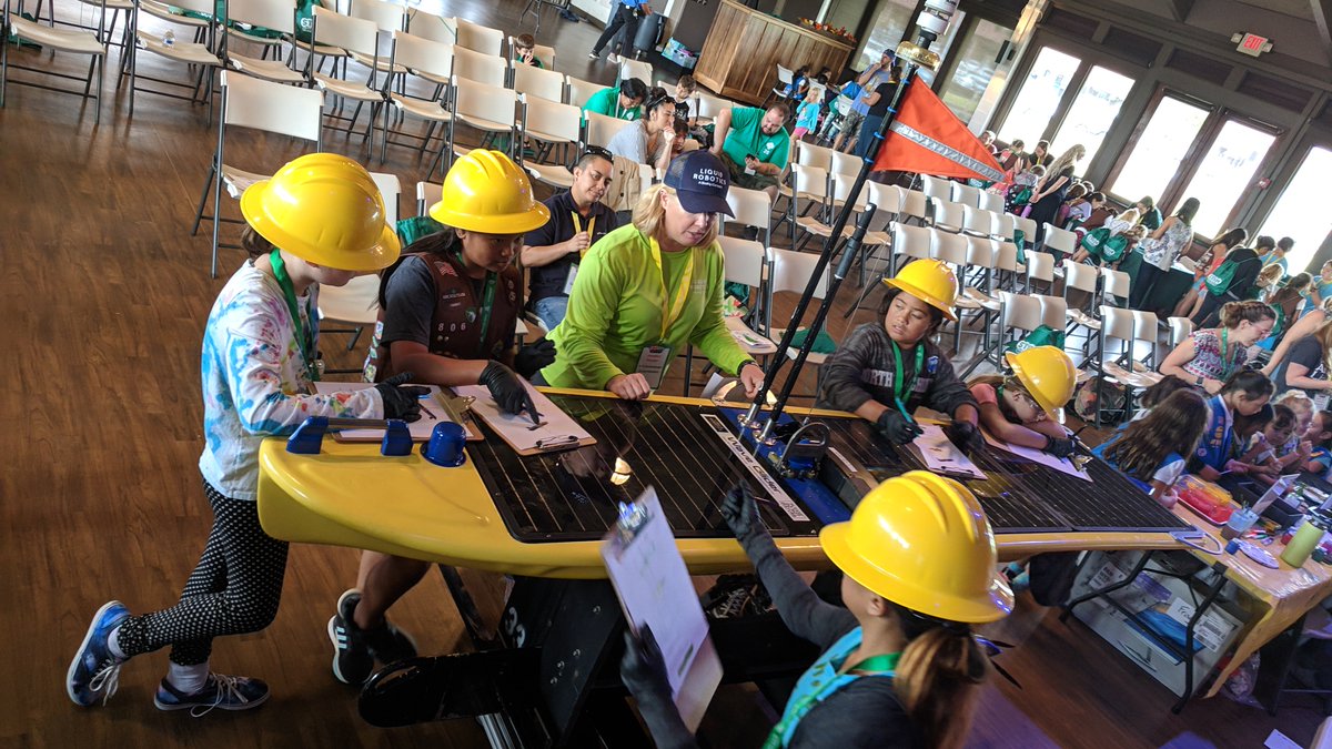 LiquidRobotics's tweet photo. Thank you, Jenny Hauser and Billy Middleton for organizing and spending the day with big island girl scouts working on Wave Gliders.
#STEM #WaveGliders #GirlScouts #bigislandhawaii https://t.co/UYOxrUxHI3
