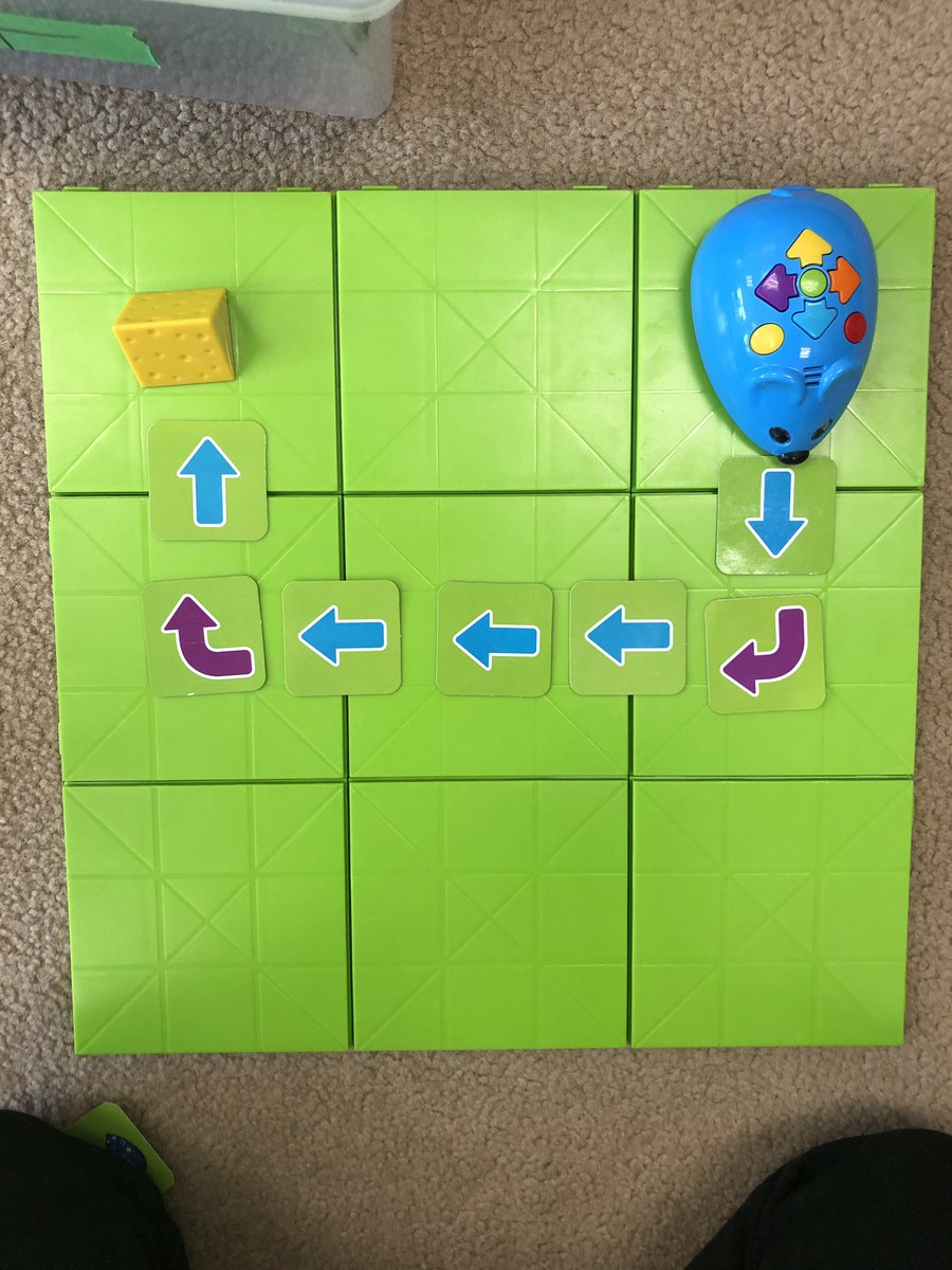 Roosloan's tweet photo. Debugging prompts with pathway games/ robot mouse #unpluggedcode “where do you predict robot mouse will stop?” https://t.co/SRH1eHzPvk