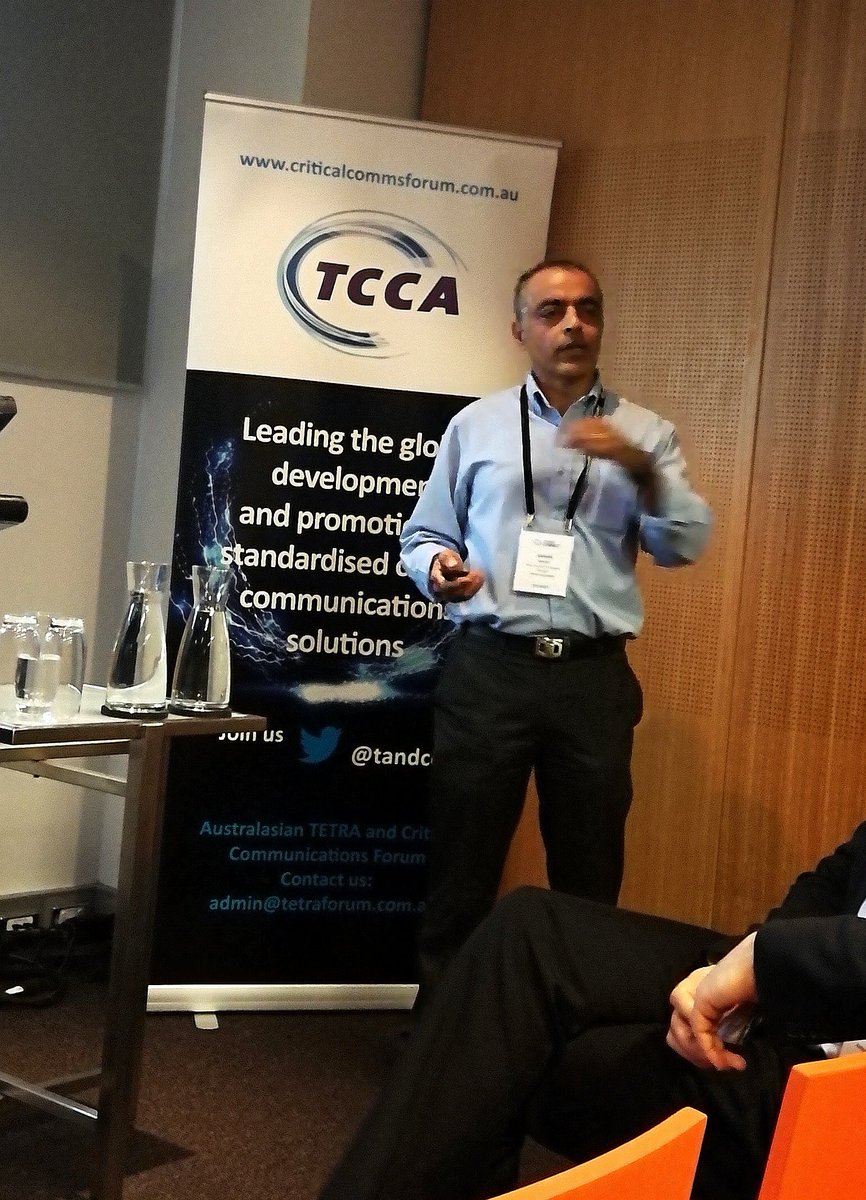 PeterClemons11's tweet photo. @ZetronInc Australasia's @MrRanjanBhagat updates the audience at this afternoon's @CommsConnectANZ 2018 #ATCCF Workshop on control rooms &amp; NG911/000 #CommsMELB https://t.co/QpkxwUB2Vu