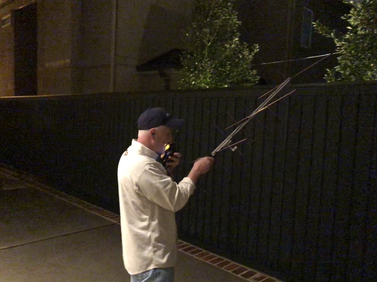 KG5GJT's tweet photo. @KE4ALabama just finished working his last pass on his #OperationBeignet #CajunRove. Due to some rain showers he worked the pass from my backyard in EL49. I had a great time today Roving and spending the day with Robert! #AMSAT #AmateurRadio https://t.co/wiXq4aSGob
