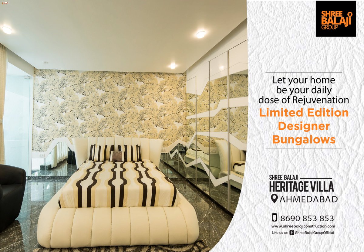 heritage_villa's tweet photo. Inimitable interiors that speak volumes limited edition #designer bungalows at Shree #heritagevilla.Embrace the beauty of quality life. 
Call: 8690853853
You can also visit our website- https://t.co/LiEAJgU6zL 
#limited #edition designer #bungalows #ShreeBalajiGroup #Property https://t.co/turbcAzZi9