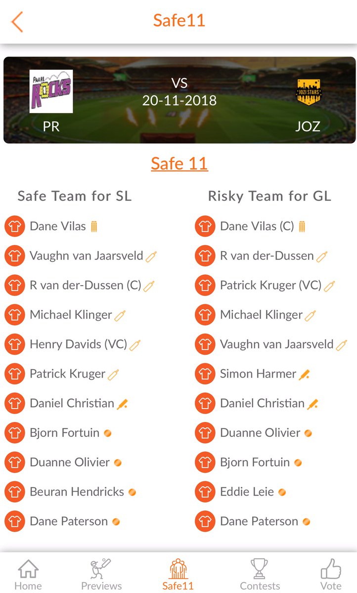 Probable_11's tweet photo. #MSLT20 #MzansiSuperLeague #ChrisGayle #Delport #Bravo #PRvsJOZ
#PaarlRocks #JoziStars
FREE Teams & Match updates available on our app.
Download #probable11 now to get daily Cricket & Football updates
App link
Android:
https://t.co/iii4DwV3L0
IOS:
https://t.co/ZkQP0lkoud https://t.co/71C6vTy5zH