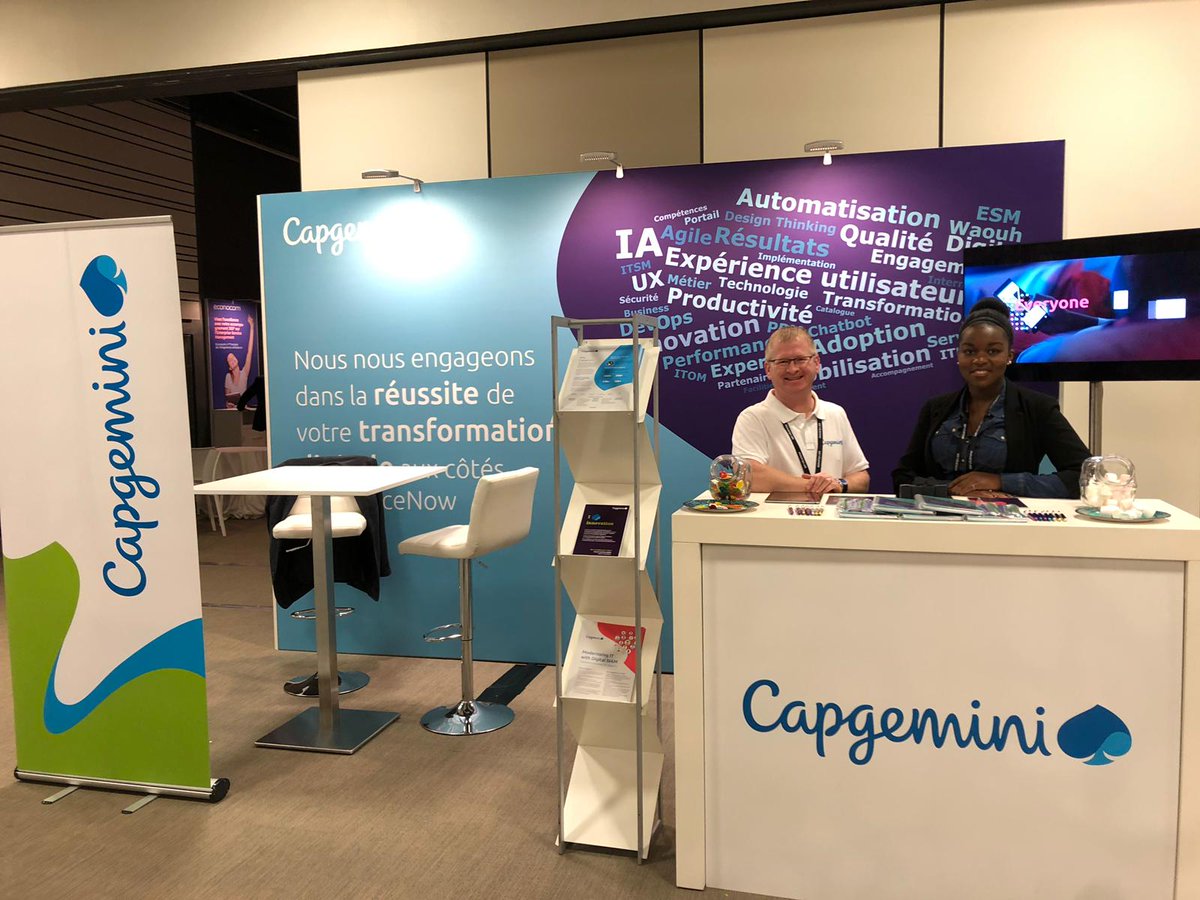 capgeminifrance's tweet photo. C'est parti pour l'édition 2018 du #NowSummit ! Notre team d'experts est présente toute la journée pour vous présenter nos offres basées sur les technologies @ServiceNowFR https://t.co/BiQeVDzwc8