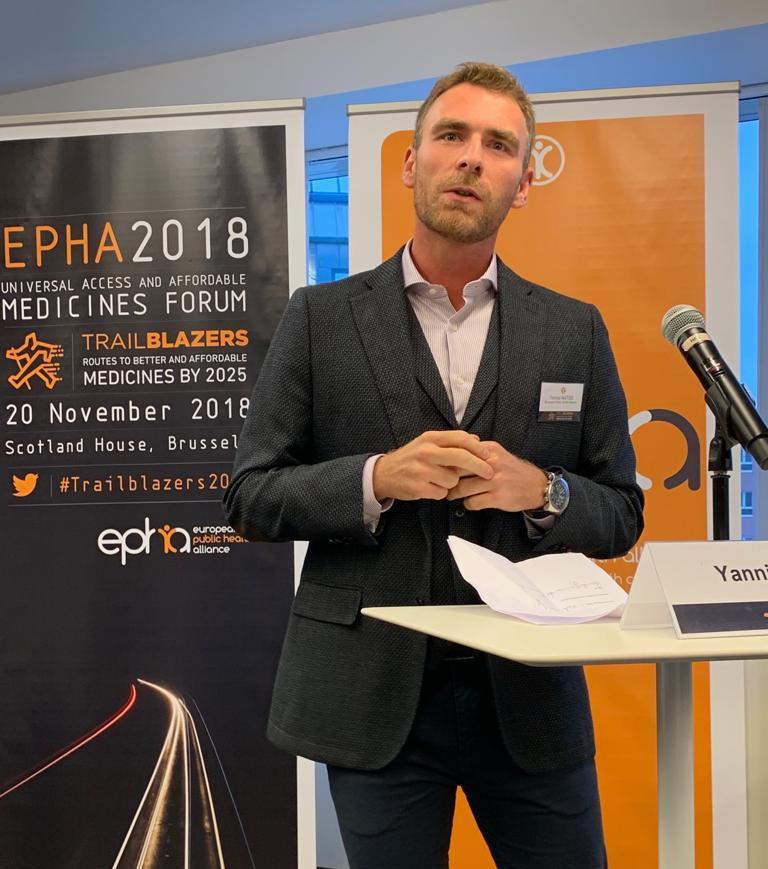 EurocamNetwork's tweet photo. Yannis Natsis @YNatsis has opened the Trailblazers event, universal access and affordable medicines forum. #trailblazers2025, #access2medicines, #Brussels, #EPHA, #CAM, #EUROCAM, #ComplementaryandAlternativeMedicine, #Healthylifestyle, #EC https://t.co/zBMUG7sN4L