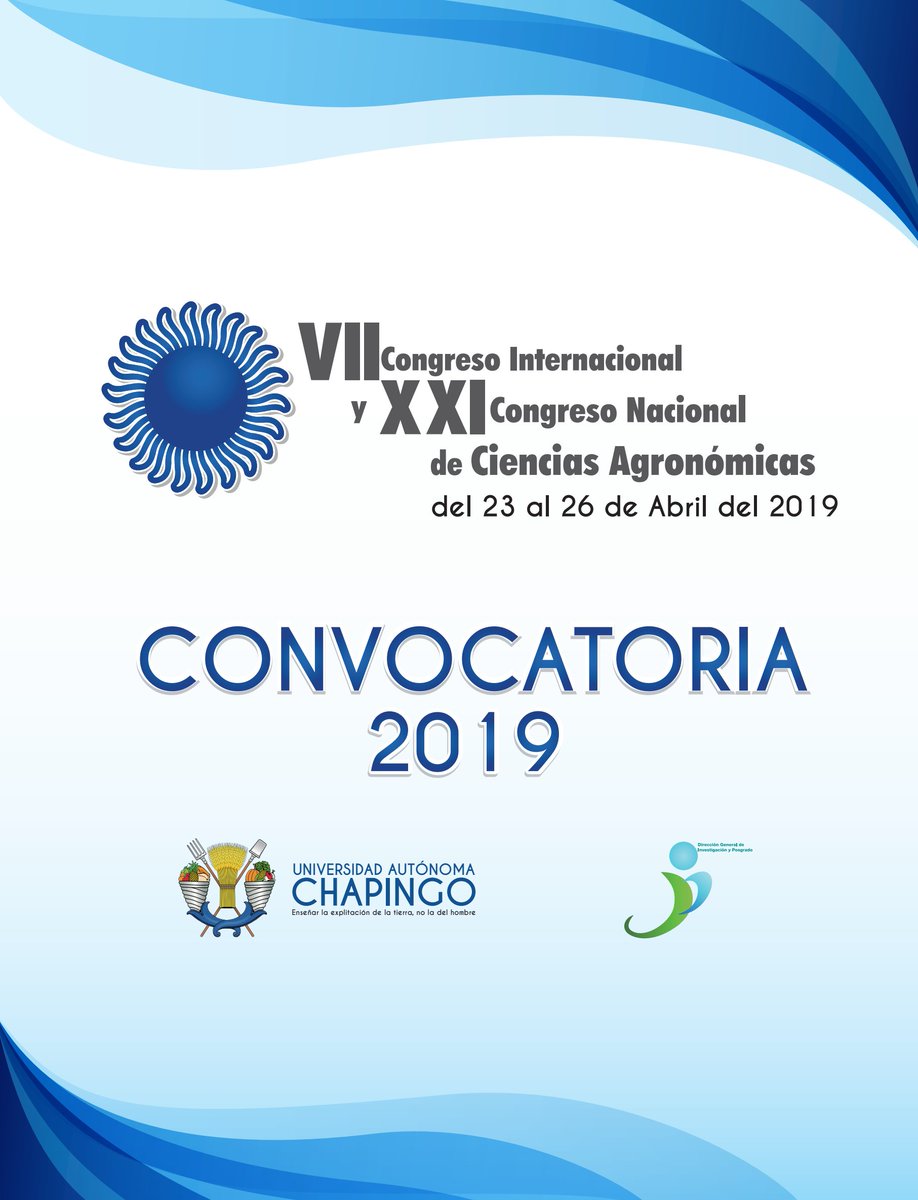 CIESTAAM_UACh's tweet photo. Convocatoria al #Congreso Nacional de #Ciencias #Agronómicas 2019 en #Chapingo @uach_chapingo. Atentos #Comunidad #CIESTAAM, favor de divulgar.
@JReyesAltamira2 @kikemtzglz @Jorgechapingo @iNorman55 @AdrianLozanoT @RedesRendon @ANECh_Oficial 

https://t.co/oM3AXU52Bt https://t.co/SQP65QOdyJ