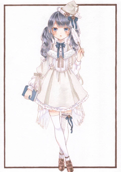 アンティークモチーフの魔女さん②
 #コピック 