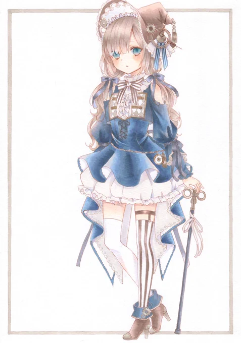 アンティークモチーフの魔女さん②
 #コピック 