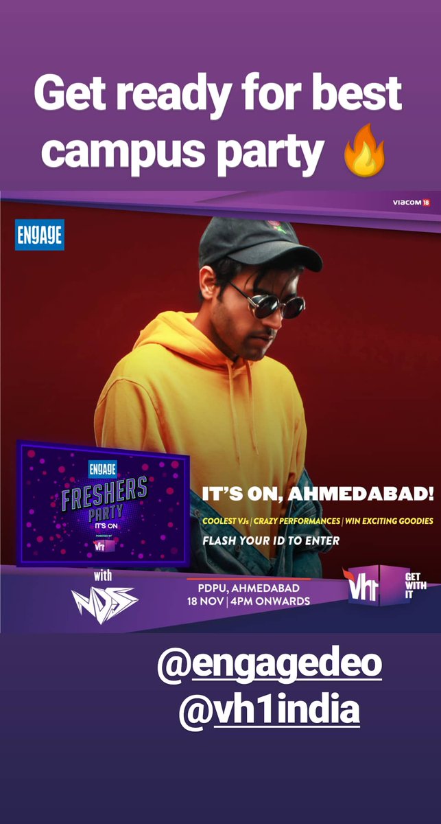 abdul_garari's tweet photo. Get ready for the best campus party
@Engagedeo 
@Vh1India https://t.co/W4PbFsFNmJ