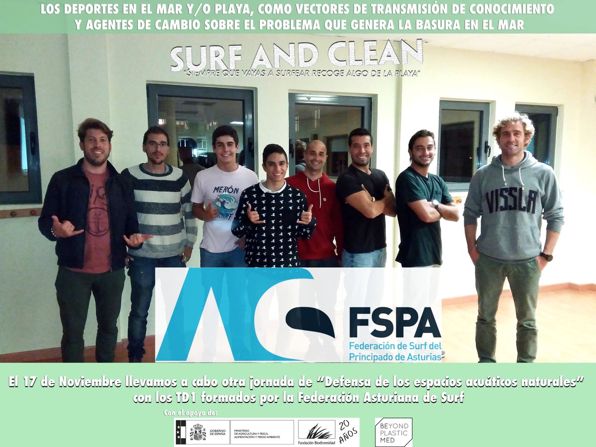Este sábado 17 de Noviembre llevamos a cabo una nueva jornada de "Defensa  de los espacios acuáticos naturales" junto a los monitores de surf formados por la <a href="/FSPAsturias/">Federacion AsturSurf</a> Nuestro agradecimiento a tod@s l@s asistentes.