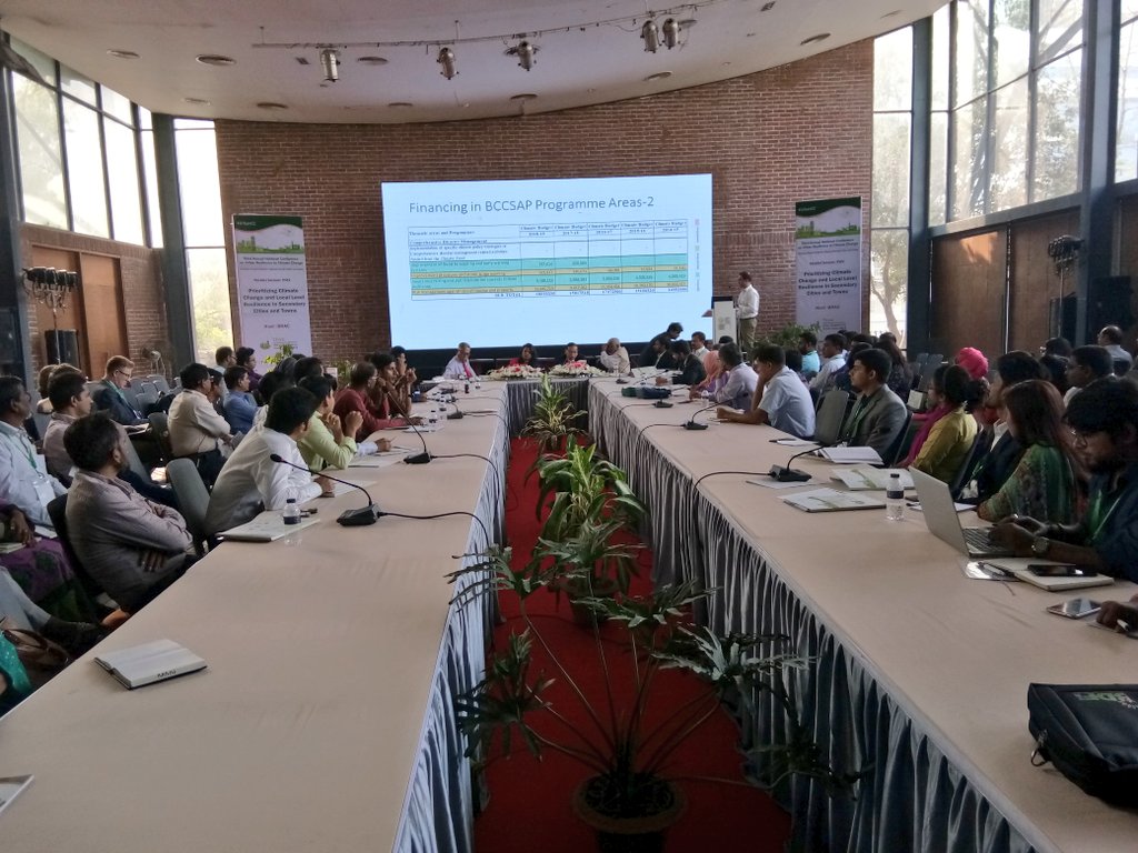 ICCCAD's tweet photo. Very informative session to identify challenges &amp; explore opportunities for strengthening #resilience #SecondaryCities "Prioritizing #ClimateChange &amp; Local level resilience in #SecondaryCities&amp;Towns" at 3rd #UrbanConference @SaleemulHuq @ICCCAD  #UrbanCC https://t.co/OXuOY6rzsL