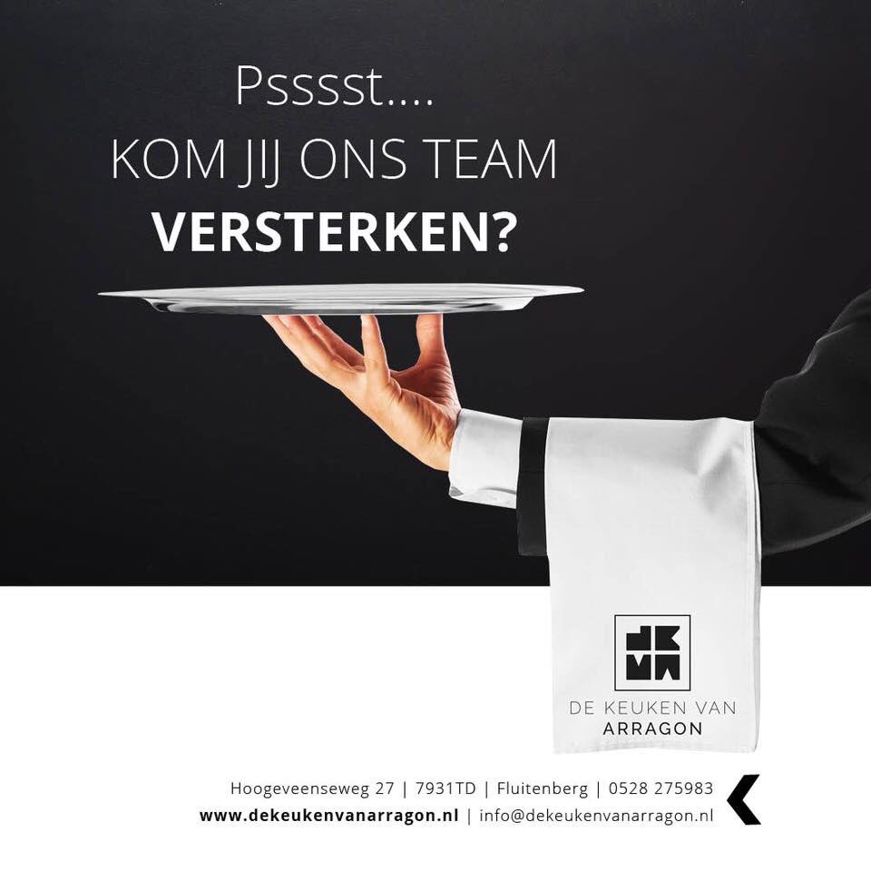 Hé ambitieuze medewerker!
Wij zoeken jou. Ons team is wegens groei van ons restaurant op zoek naar een spontane medewerker in de bediening. 
Kennis van wijnen en etiquette is een pré, maar zeker geen must. Met de juiste mentaliteit komt dat altijd goed info@dekeukenvanarragon.nl