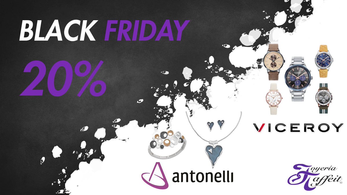 JoyeriaTaffeit's tweet photo. ¡Y seguimos!‼ Hoy añadimos el 20% de descuento a dos grandes marcas. Relojes Viceroy y Joyas Antonelli. Complementa tus looks con lo mejor. 😎https://t.co/jAqsBlcVMu
https://t.co/J2GF1HKJWV
https://t.co/xmDVUfOmsN
#BlackFridayEnJoyeríaTaffeit #DescuentosAntonelli #EsLoQueSoy https://t.co/wdQC0S6Ngb