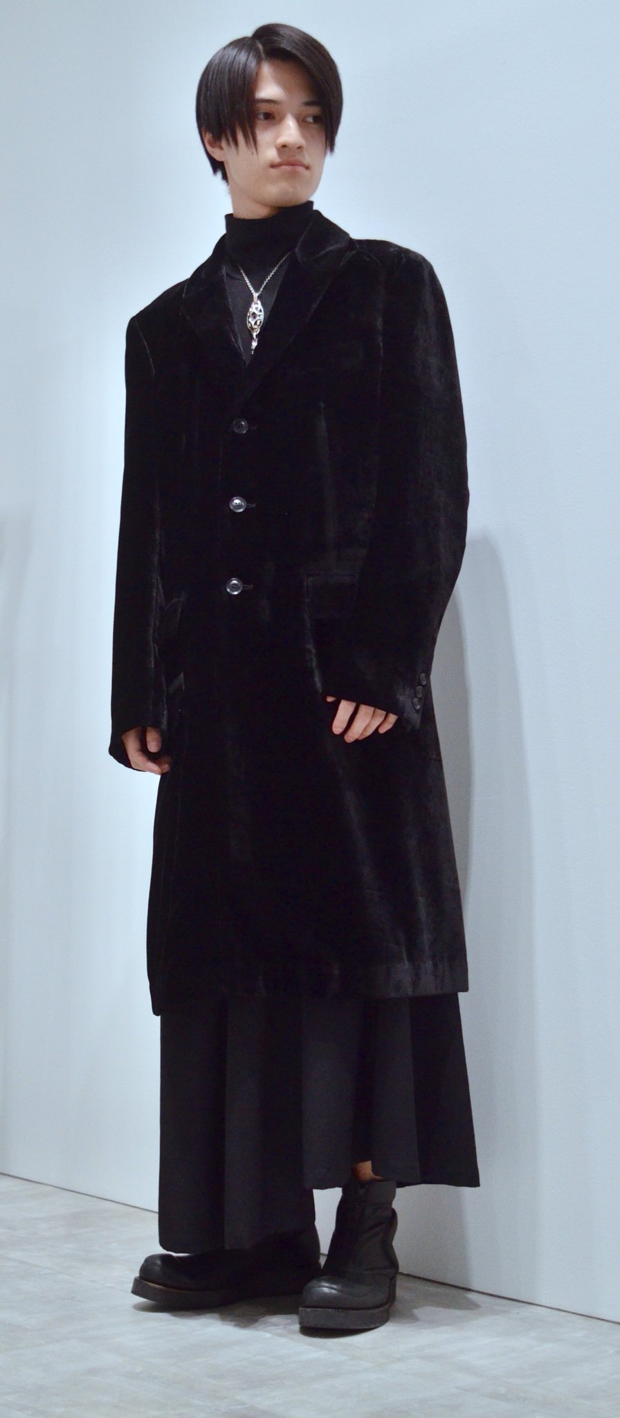 ヴィンテージ 1994AW ヨウジヤマモト 襟ベルベットコート 【2008
