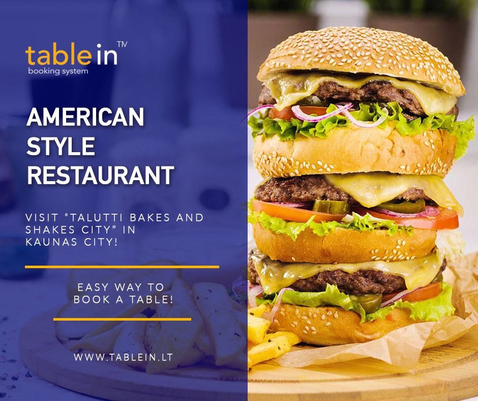 Tablein_lt's tweet photo. American style restaurant serves wide range of popular dishes: burgers, pizzas, sandwiches, pancakes, salads, soups, steaks, ice cream and milkshakes 😋🍨🍰🍹🍔🥓🍳 #kaunas #Lithuania #restaurant #Reservation #GoodFood #tablein https://t.co/GoWdTE3uFN