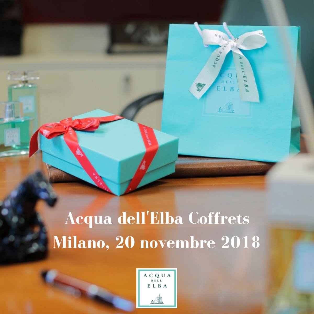 AcquadellElba's tweet photo. Oggi a Milano presentiamo alla stampa i nostri #coffret per i #regalidiNatale e di San Valentino.
Nello spazio #LBM1911, dalle 11.00 alle 18.00. #presspresentation #acquadellelba #perfumeboxes #youressenceyoursea... your coffret. https://t.co/GCN3EA19V2