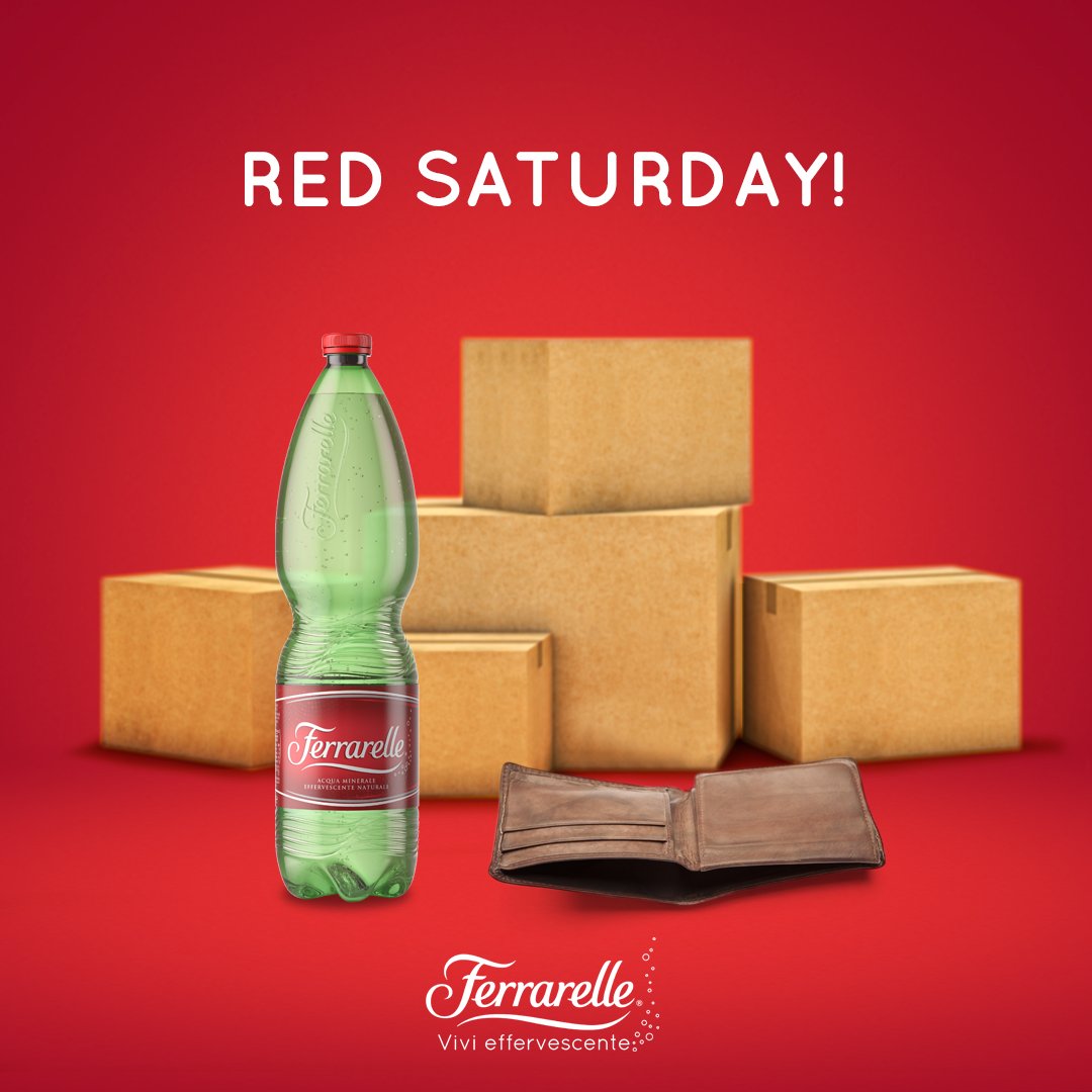 FerrarelleIT's tweet photo. Venerdì gli sconti, sabato i conti. 😉
Avete già avvistato qualche affarone? #BlackFriday
Nel frattempo noi prepariamo le Ferrarelle per brindare al conto in rosso 😂 https://t.co/ox7kycdeDD