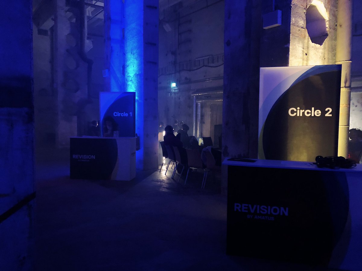 Round table discussions in full swing - currently discussing “Digital Health” with <a href="/AltschulDenis/">Denis Altschul</a> on circle 1 and “Likes and dislikes of digital coordination” on circle 2 welcoming full crowd participation! #revision18