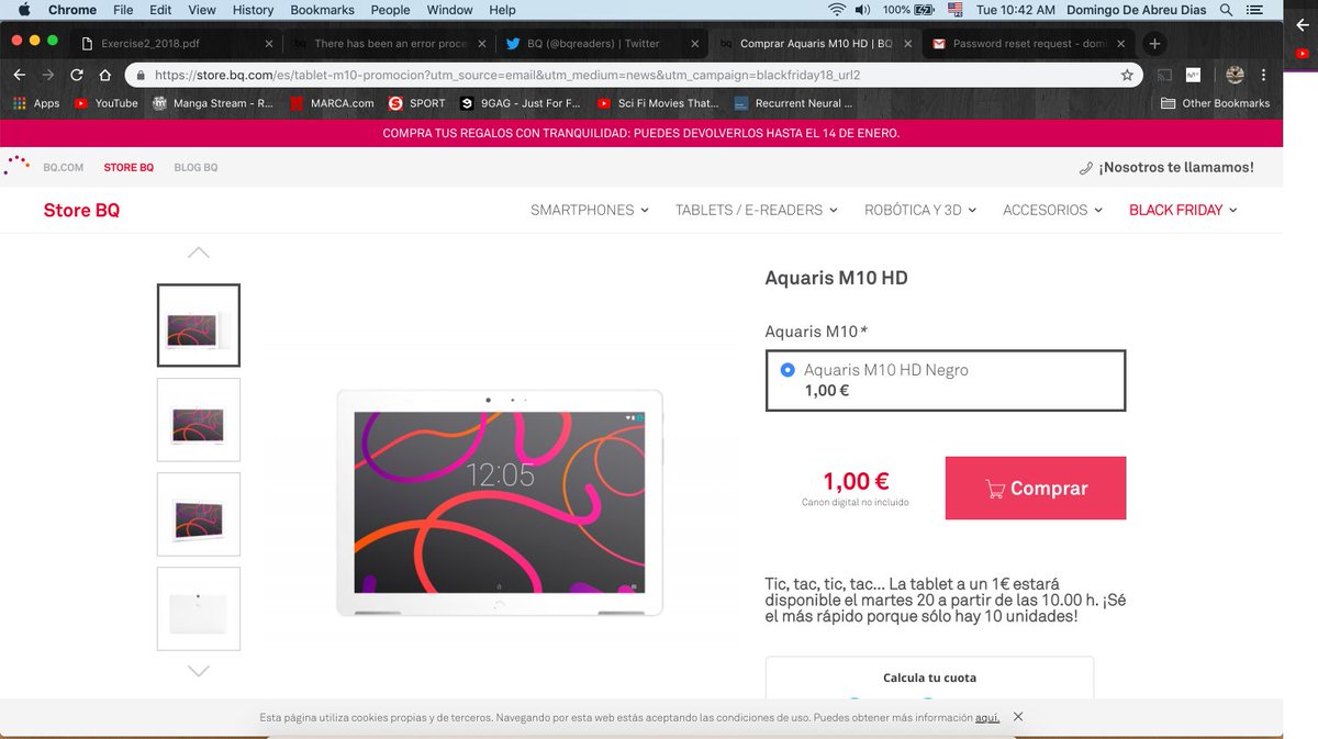 Snoz2191's tweet photo. @bqreaders Y vamos por la 4ta vez
O me vas a decir que me lo invento? Vean la hora y el nombre del User en la parte superior derecha
#bq
#bq1euro
#ymitabletpacuando https://t.co/uxCQY5Bicq