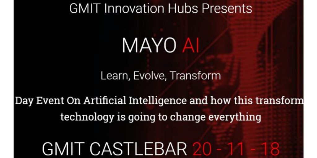 DMiMayo's tweet photo. Lets get trending! Here’s some hashtags you may find useful for today's #MayoAI event
 #AI #DMiMayo #deeplearning #artificialintelligence #bigdata #MachineLearning  #technology #tech #datascience #robotics #iot https://t.co/Ij9FQ2SaM4