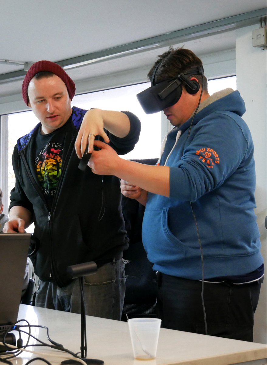 MasterclassRuhr's tweet photo. Amazing first #VR #AR experiences with @OculusRift  during https://t.co/RPrCY4hP0d Workshop.  Easy hardware handling allows fast increase of creative capacity. https://t.co/onkNeHrHZ1