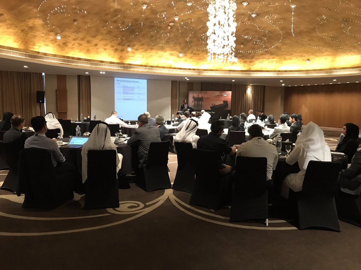 dikouv's tweet image. Anoop Srivastava @anoops2012, Industry Director for Oil &amp;amp; Gas in @SAPMENA kicks of the #SAPQID and takes us through the agenda before handing over to Mazen Jabri, MD for @SAP Qatar for his welcome remarks. #SAPInnovationDay
