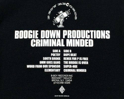 BBPBXINC's tweet photo. B.D.P.の1st Album"Criminal Minded"をあえて色数を抑えたシルクスクリーンプリントにすることで当時のプロモアイテム風にデザインされたスウェットシャツ、極少数入荷しました →  https://t.co/9TU0KA7HHM https://t.co/TKQnIRTDMc