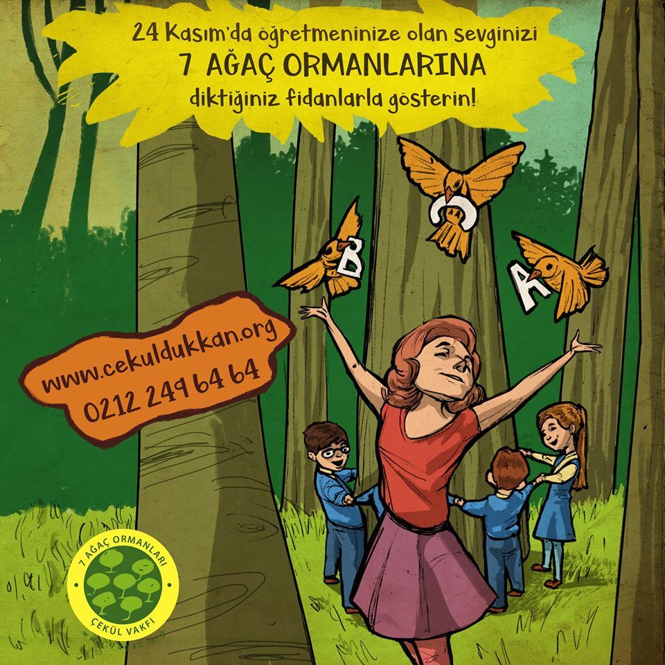 cekulvakfi's tweet photo. 24 Kasım'da öğretmeninize olan sevginizi 7 Ağaç Ormanlarına diktiğiniz fidanlarla gösterin!
Şimdi fidanlar dikin: https://t.co/32CLbNqIH0
Telefon: 0212 249 64 64
#CEKUL #7Agac #orman #yesil #doga #cocuk #ogretmenlergunu #ogretmen #ogrenci #hediye #fidan #agac #fidandik #24kasim https://t.co/qwdoWYiSv5