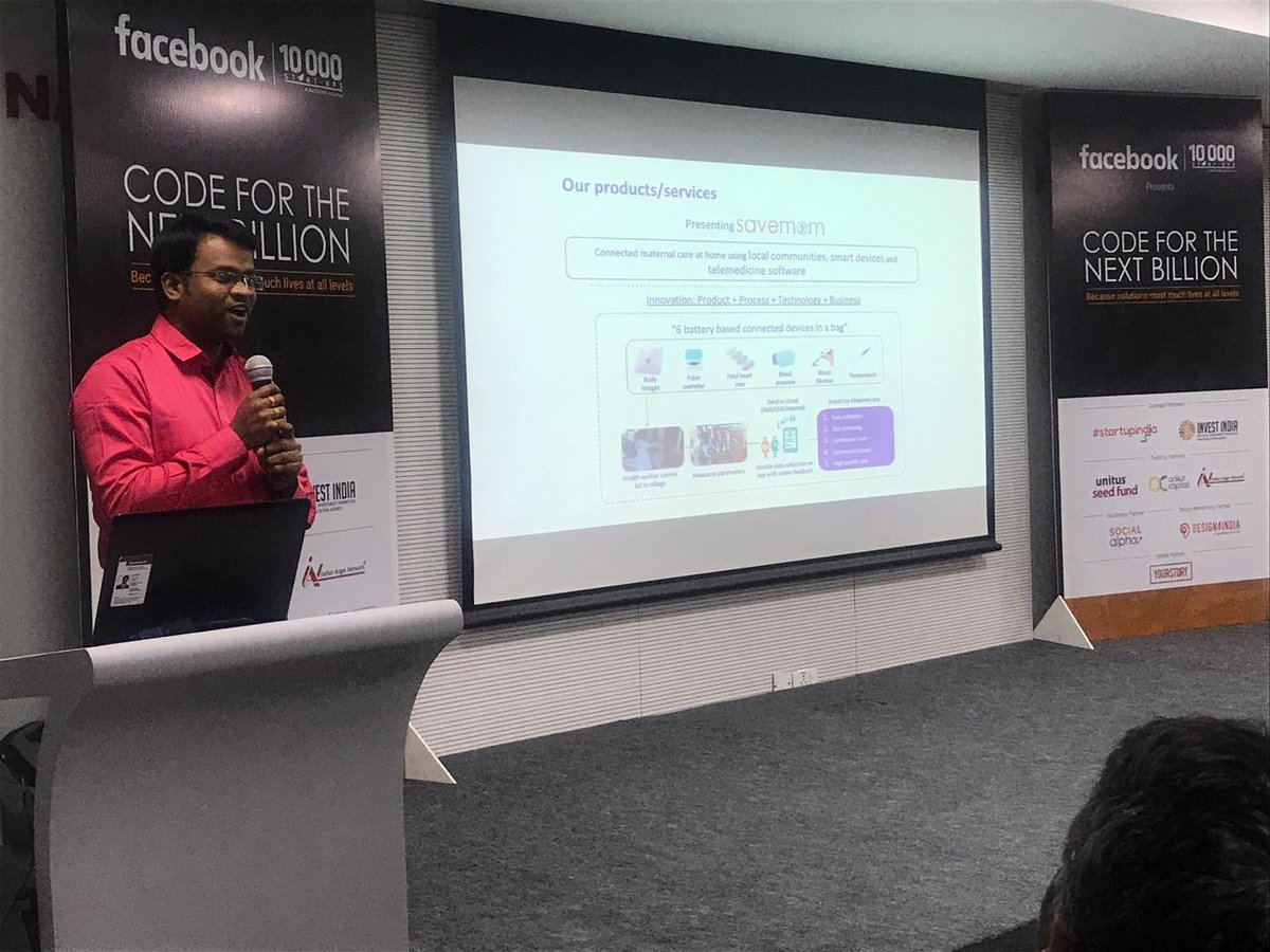 CFNB2017's tweet photo. .@jio_vio, a #startup that provides personalized and predictive maternal care using #AI, #IoT &amp; wearable #technology, pitches to the jury. #StartupShowcase #CFNB2017 #CFNB2018 https://t.co/PfHGSEfDYh