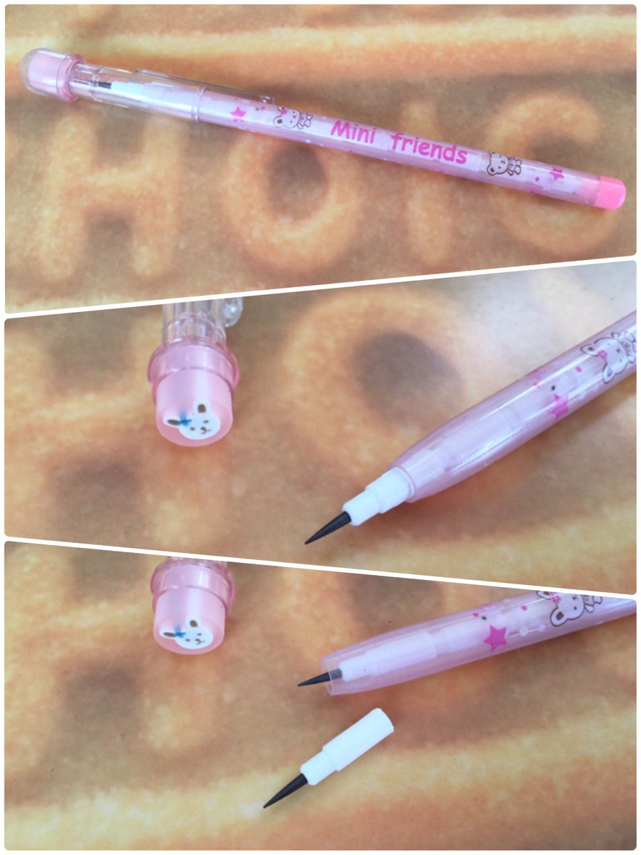 雑貨奥様 Twitterissa 昨日買ったロケット鉛筆 キャップにうさちゃんの消しゴム付いていました 芯は10個入り 若い子は知らないかなぁ 書けなくなったら先の芯を抜いて 鉛筆の底から入れると新しい尖った芯が押し出されます 自分の中では 鉛筆以上シャーペン