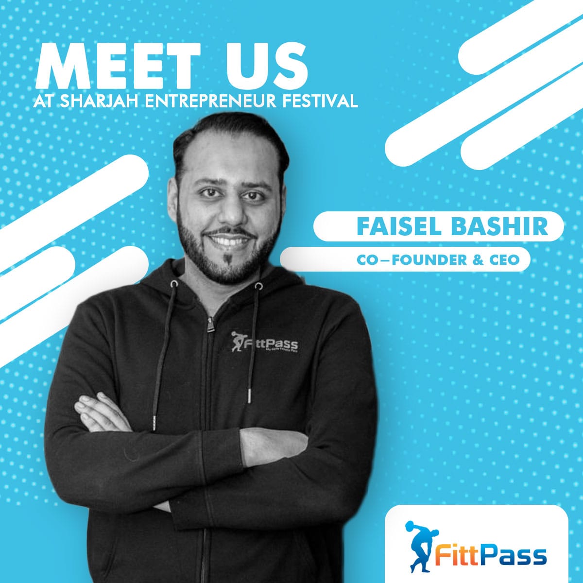 FittPass's tweet photo. We #daretobedifferent! Come check us out at @sharjahef and find out about us & what makes us different! #FittPass #sharjahEF
#sheraa #startup #entrepreneur #YallaLetsMove https://t.co/tFBsYQAXXi